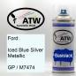 Preview: Ford, Iced Blue Silver Metallic, GP / M7474: 400ml Sprühdose, von ATW Autoteile West.